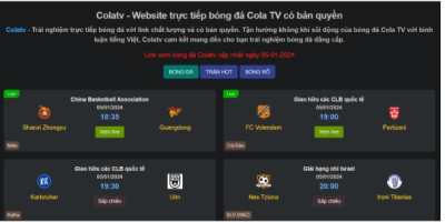 Colatv.biz - Trải nghiệm xem bóng đá trực tuyến sắc nét và ấn tượng với Colatv